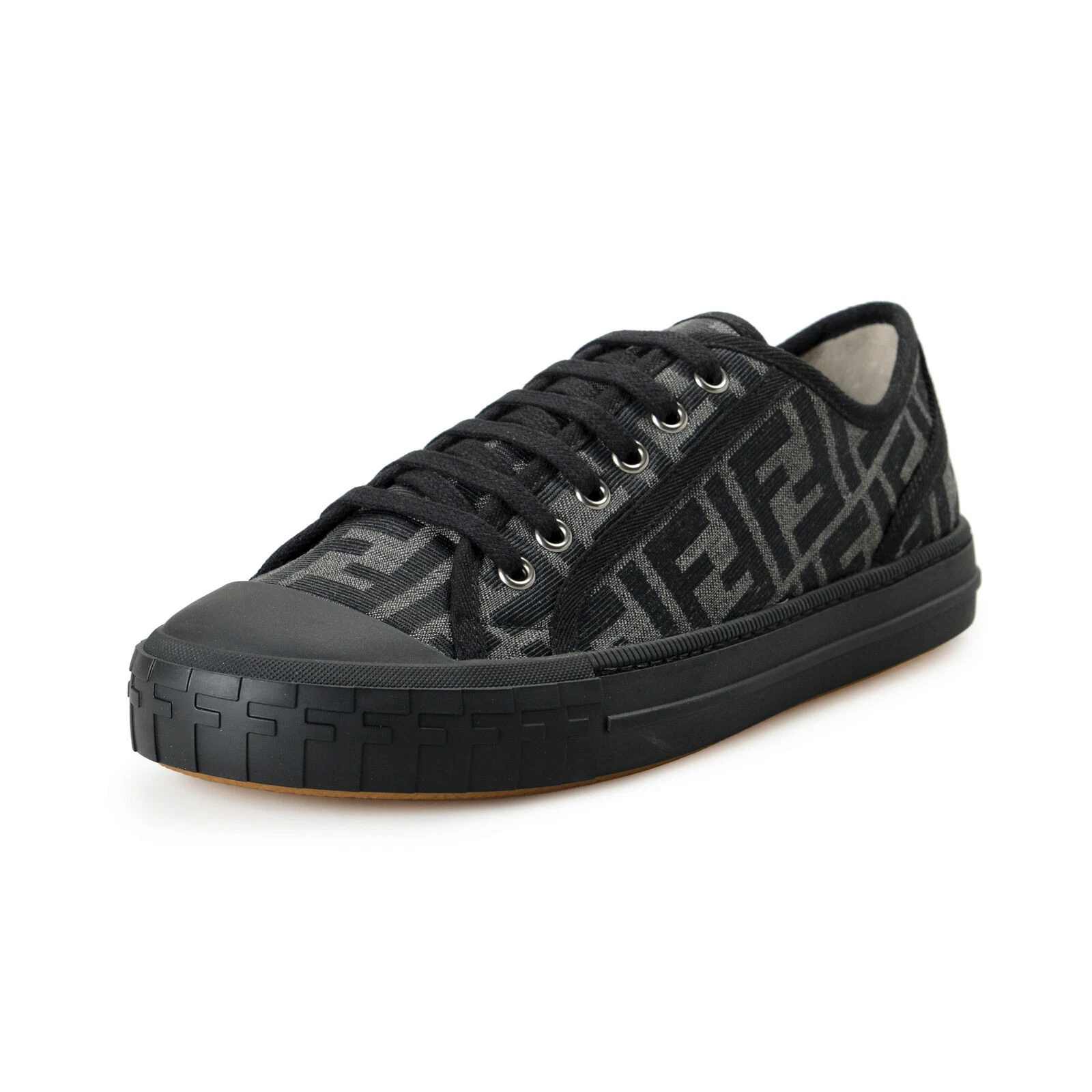 Fendi — Fendi Men's "Domino" Jacquard FF Print Low Top Fashion Sneakers Shoes US 5 EU 38