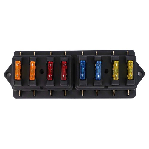 Sturdy Black Plastic 8 Gang Fuse Box with Clear Cover for Easy Viewing - Picture 11 of 18