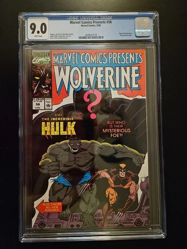 Marvel Comics Presents Wolverine # 58 1990 CGC Grade Of 9.0 Comic Book Hulk Were