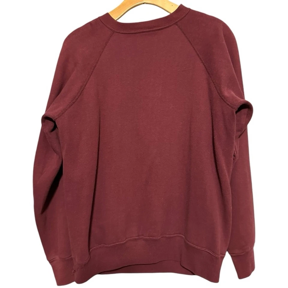 Sudadera Champion Años 80 Vintage Uni-Sex L Borgoña Granate Universidad de Harvard Foto 3 de 4
