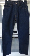 NEW VINTAGE REPLAY 100% COTTON BLUE DENIM JEANS ITALY HIGH RISE STRT LEG 27 x 30