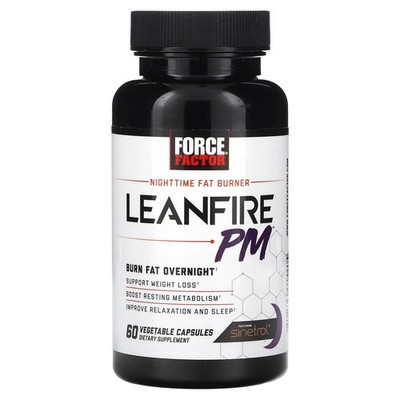 LeanFire PM, Nighttime Fat Burner, 60 Vegetable Capsules - Pack of 1