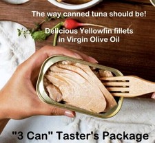 Natural Catch 3 Pack Canned Yellowfin Tuna Fish in Olive Oil 4.4oz