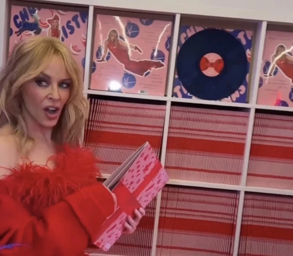 Kylie Minogue Kylie Christmas Fully Wrapped LP Vinyl London Pop Up Exclusive - image 3 of 4