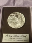 1976 Sterling Silver Franklin Mint Lmt Edition Santa Workshop Coin ENCAPSULATED