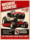 Wheel Horse Work Horse GT-1100 Garden Tractor NEW Metal Sign: 12x16" Free Ship