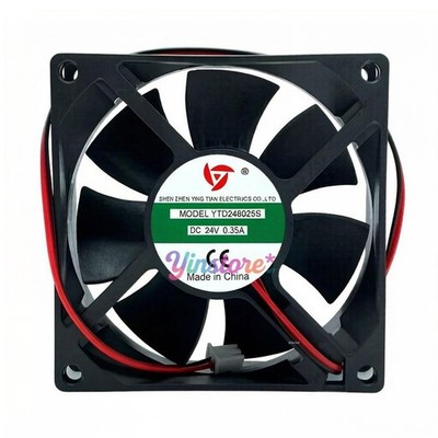 1 Pc. New YTD248025S Cooling Fan 8025 DC24V 0.35A 8CM 2Pin