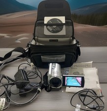 Sony Handycam DCR-SR68 Silver 60GB Camcorder w/Charger, Battery, 4GB SD,  Case