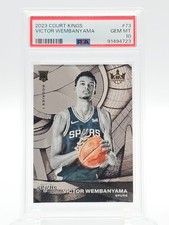 VICTOR WEMBANYAMA 2023-24 PANINI COURT KINGS ROOKIES I #73 SPURS PSA 10 Q2596