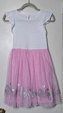 Wonder Nation White  Pink Unicorn Dress Size 10/12