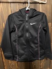 Nike Dri-FIT Toddler girls size 4T Black Full Zip Athletic Hoodie Jacket
