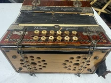Milano Organetto Vintage German-Made Button Accordion 1880s