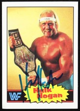 💪💪Hand Signed HULK HOGAN on Reprint 1985 WWF CARD.💪💪