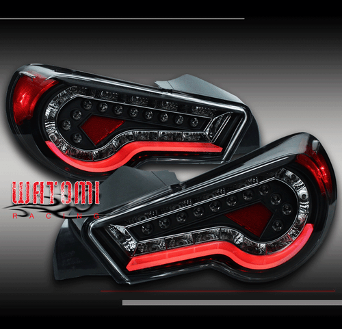 FOR 2012-2016 SCION FR-S/SUBARU BRZ FT86 LED TAIL BRAKE LIGHTS REAR LAMPS BLACK - Picture 1 of 4