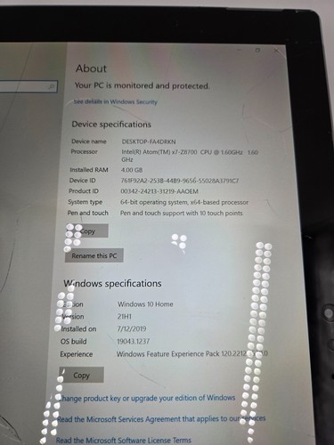Microsoft Surface Pro 3 - 1645 - 128GB Storage - Works but has Cracked Screen - Picture 2 of 9