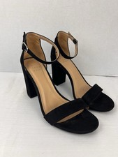 A New Day Black Ankle Strap Block Heel Sandals Open Toe Dress Women  s 6.5