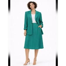 Christian Dior Vintage Teal Skirt Set