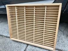 Vintage Wood Box 100 Cassette Tape Wall Holder Wood Rack USA NL