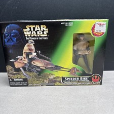 Speeder Bike 1997 Luke Skywalker Endor STAR WARS Power of the Force NEW 3 J1
