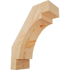 BRC06X14X18MRC00RDF 6W x 14D x 18H Merced Rough Sawn Knee Brace, Douglas Fir