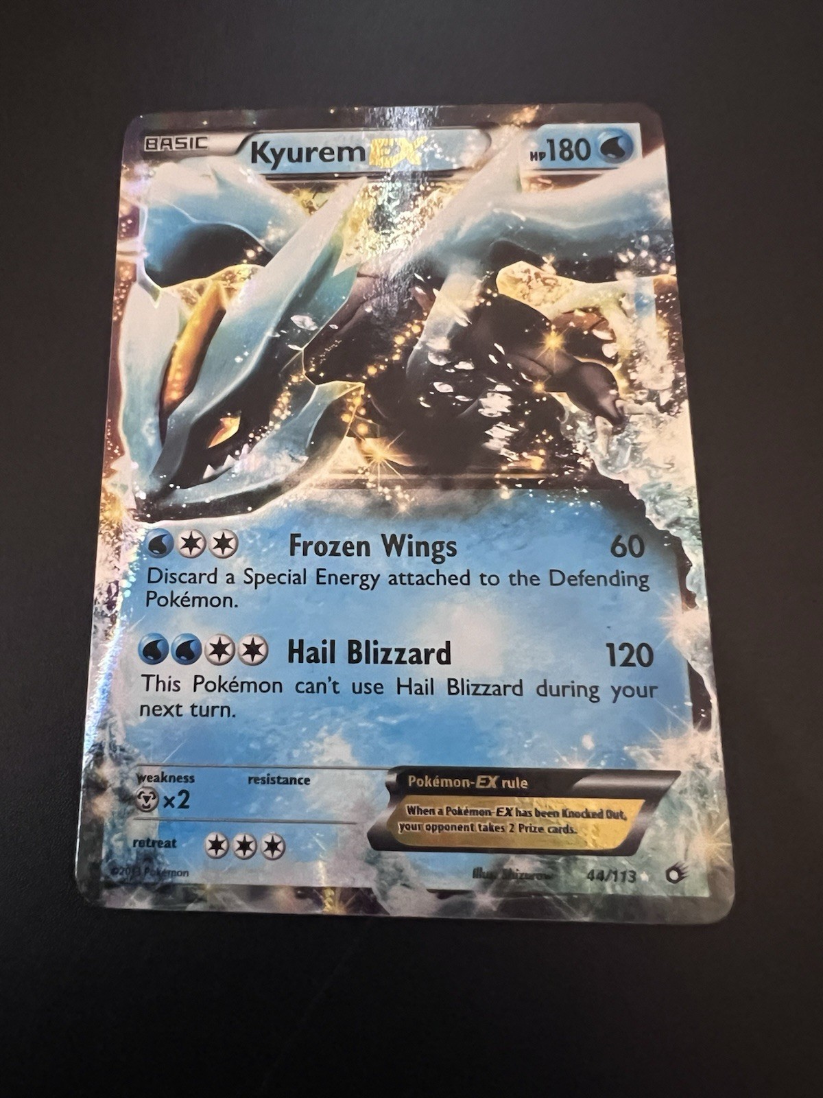 Kyurem EX 44/113 B&W Legendary Treasures 2013 Pokémon Card Ultra Rare NM