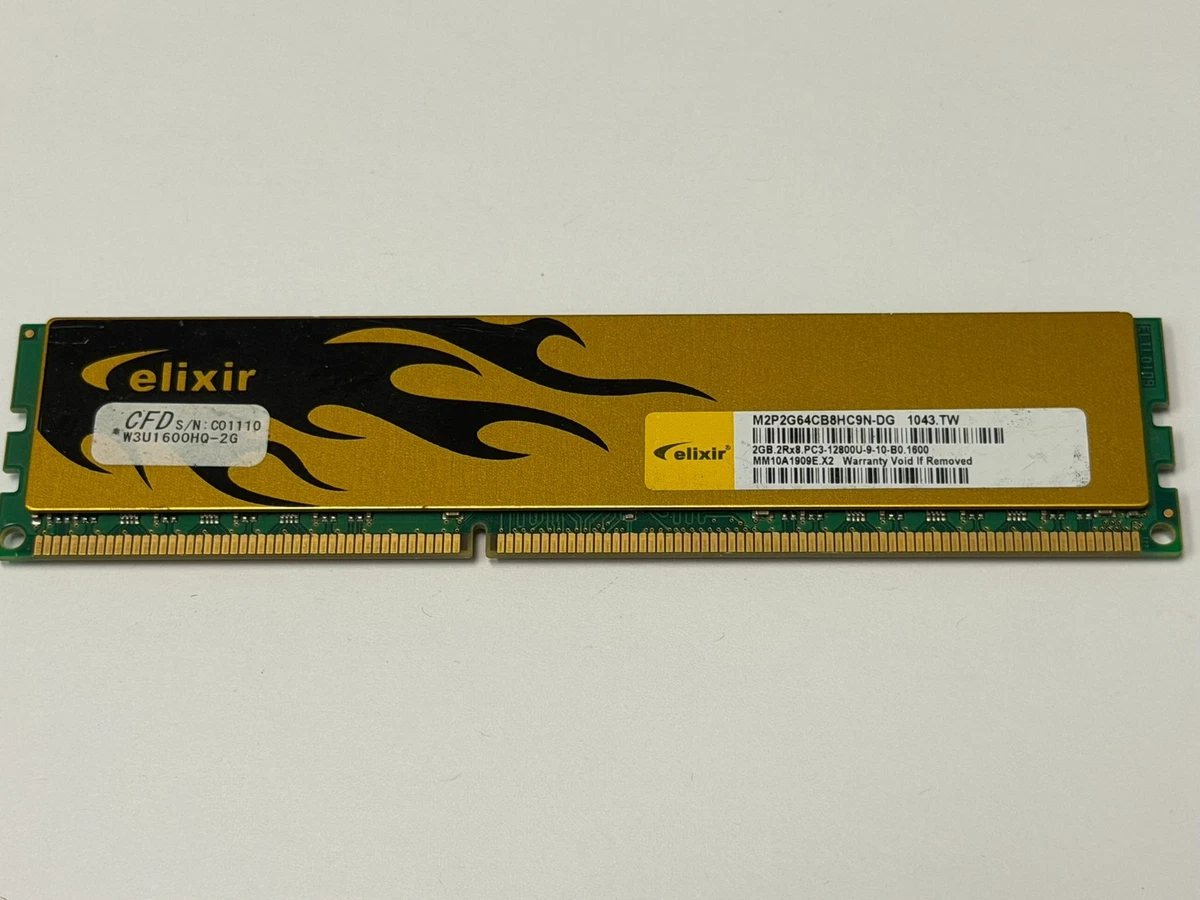 Elixir DDR3 SDRAM 2 GB Capacity per Module Memory (RAM) for sale