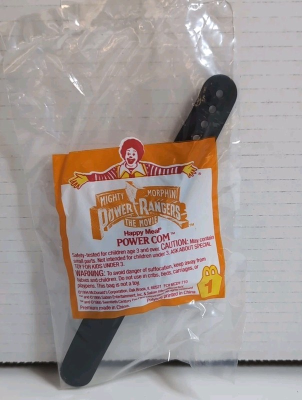 Vintage McDonald's Happy Meal Toy 1995 POWER RANGERS The Movie #1 Power Com