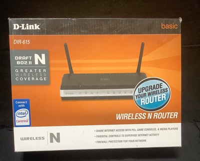 D-Link DIR-615 Wireless N Router Draft 802 II  With CD, power and LAN Cable