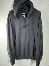 Adidas Hoodie Men's Size XL Black Retro Embroidered Workout Active Gym Sweater