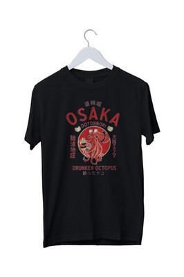 Osaka Dotonbori Drunken Octopus Graphic Print Unisex T-Shirt S M L XL 2 3 4 XL 
