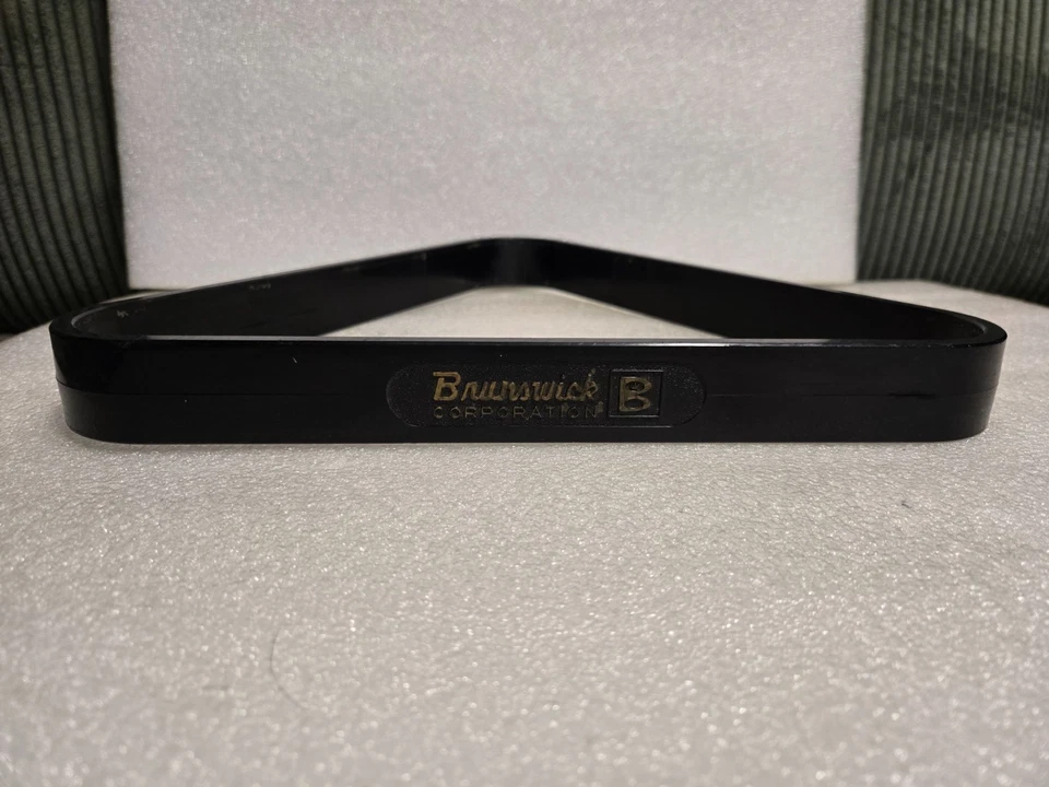 Vintage Brunswick Corporation Black Plastic Pool Billiard Triangle Ball Rack - Image 1 of 4