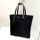 PRADA Saffiano Nylon Tote Bag Shopping Bag with Triangle Logo From Japan