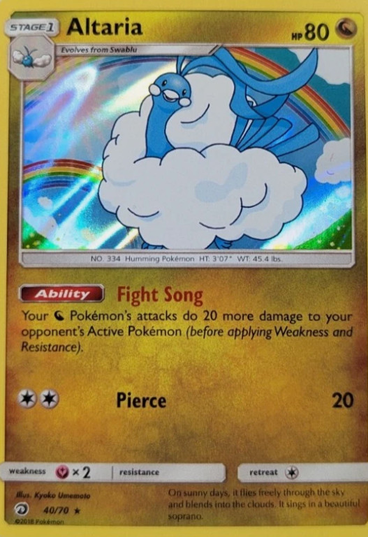 Pokémon TCG Altaria Dragon Majesty 40/70 Holo Holo Rare NM