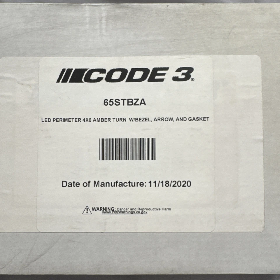 Code 3 65STBZA Perimeter 4x6 LED Amber Turn Arrow with Chrome Flange/Bezel - Image 3 of 3