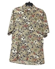 Vtg Pierre Cardin Size M Short Sleeve Button Up Hawaiian Shirt Multi Color EUC
