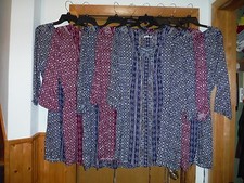 Long Sleeve light Dresses Sonoma XL,L,M,S,Multi Purple and Blue 100% rayon NWT