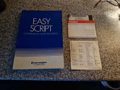 Commodore 64 Computer Easy Script Textverarbeitungsbuch & Diskette - Beschreibung lesen