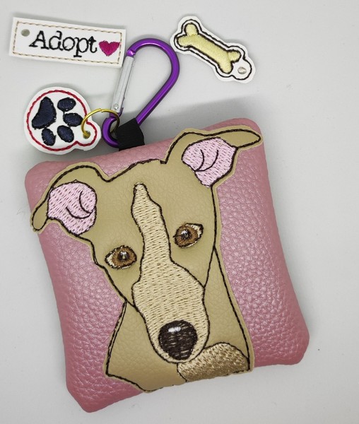 Porta Bolsas Caca Perro galgo lebrel greyhound, Dispensador, Soporte