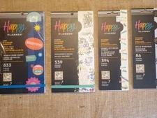 The Happy Planner 4 Sticker Books Lot  OVER 1800 STICKERS  Unused 