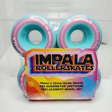 Impala Rollerskates Impala Replacement Wheel 4-Pack 58 Aqua teal pink