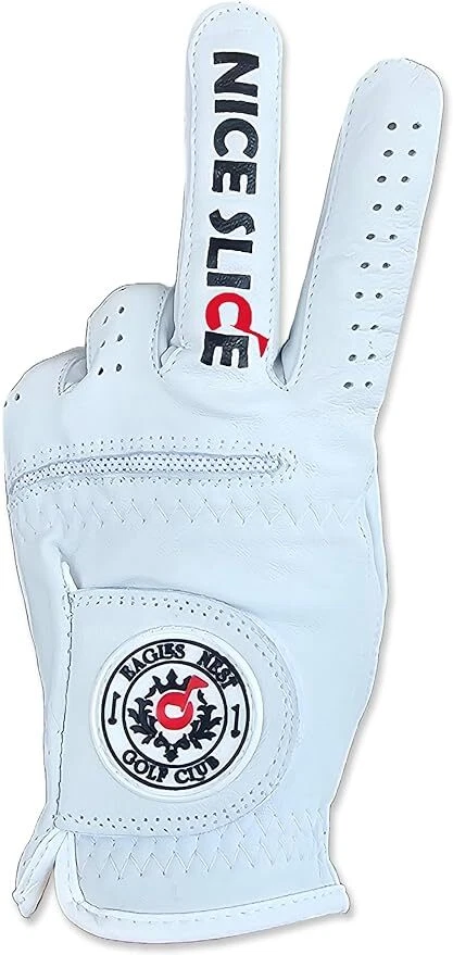 SCALE WEAR Nice Slice Golf Glove Men's 100% Cabretta Leather Funny Gag Gift PGA Style Tour