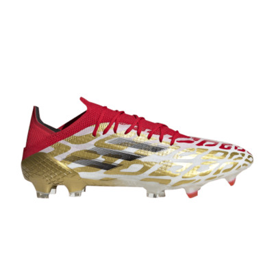 adidas X Speedflow Mo Salah.1 FG White Gold Metallic Scarlet GX3901