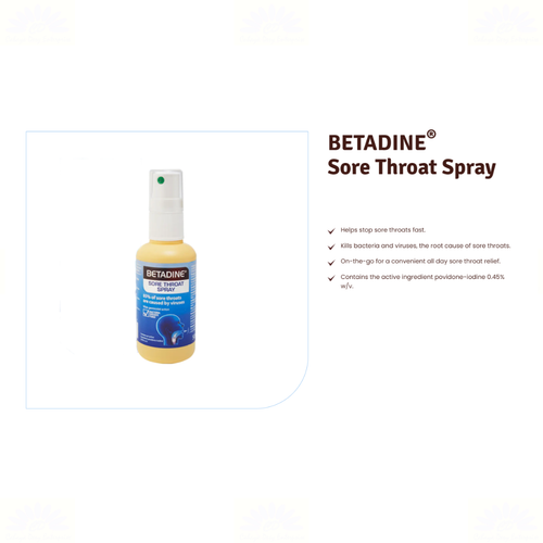 3 X Betadine Sore Throat Spray 50ml For Throat Pain And Mouth Ulcers - Picture 4 of 5