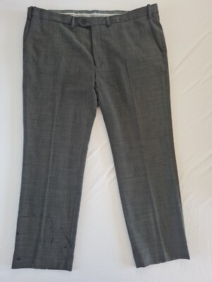 Mens Trousers Marks&Spencer Size 42 Regular Leg Straight Grey 10385