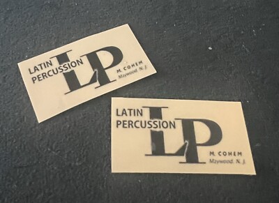 LP Latin Percussion Maywood N. J. stickers For Bongos Reprint $10 Pair (2)