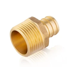 50 PCS EFIELD 3/4" PEX X 3/4" MALE NPT THREADED ADAPTER BRASS CRIMP FITTING
