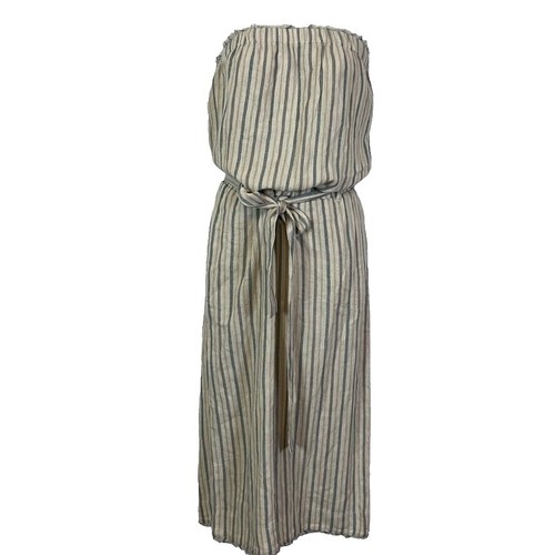 Cloth & Stone Size Medium Linen Blend Striped Dress Anthropologie | eBay