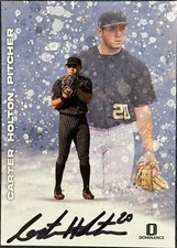 Carter Holton Signed Rookie Trading Card Vanderbilt - Atlanta Braves