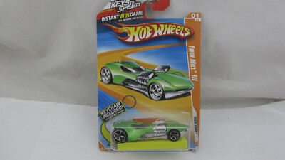 NIP - 2009 Mattel Hot Wheels Green Twin Mill III 057/250 W/ Keychain