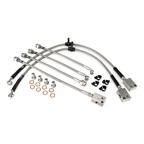 TRQ Rear Brake Hose Set For 2006-2011 Honda Civic - DOT Certified, Direct Fit Replacement